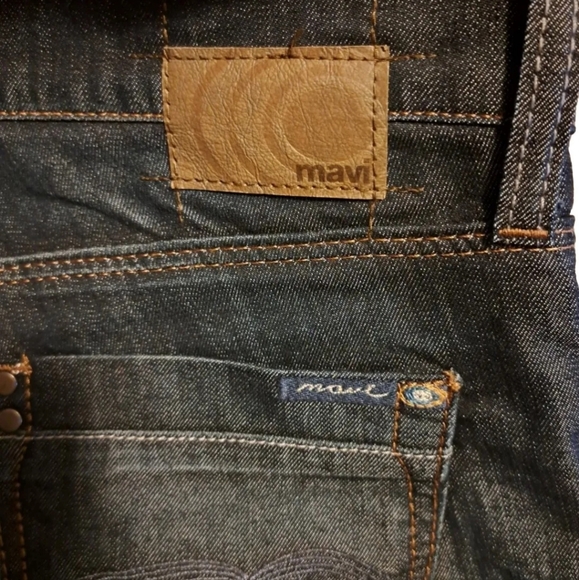 Mavi Womens Jeans 32Wx36L Mid Rise Classic Boot Cut Stretch Dark Blue Molly - Picture 4 of 11
